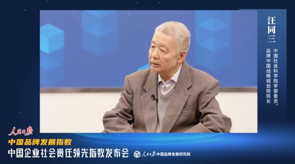 中国社会科学院学部委员、品牌中国战略规划院院长 汪同三