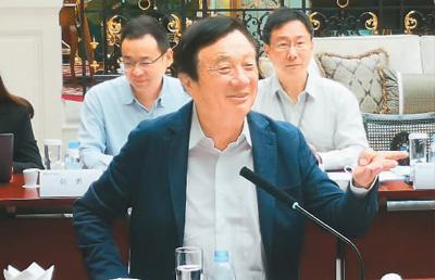 2019年5月21日，华为公司创始人、CEO任正非在深圳华为总部接受媒体采访。 　　新华社记者 白 瑜摄